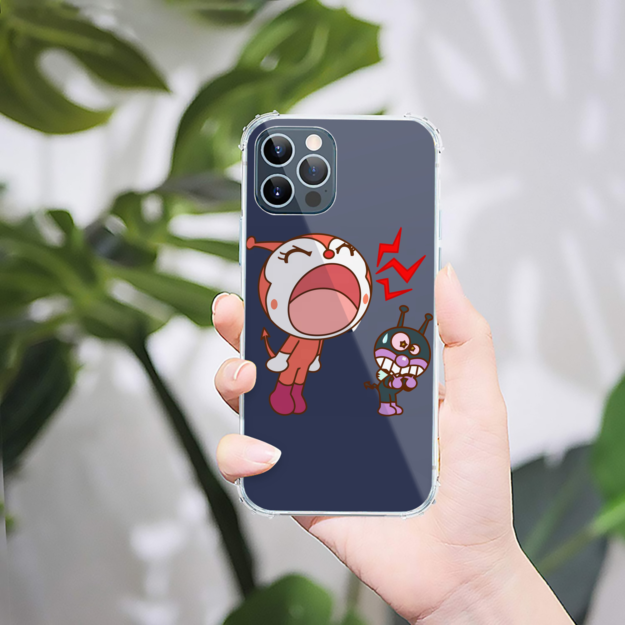 （画像用） アンパンマン Anpanman 【iPhone 12シリーズ対応】透明スマホケース（クリアソフトケース）